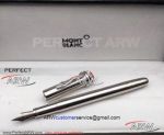 Perfect Replica Rouge et Noir Montblanc All Stainless Steel Fountain Pen